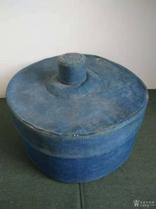 清代藍(lán)色布官帽盒 官府用品與民俗收藏品的雙重價(jià)值